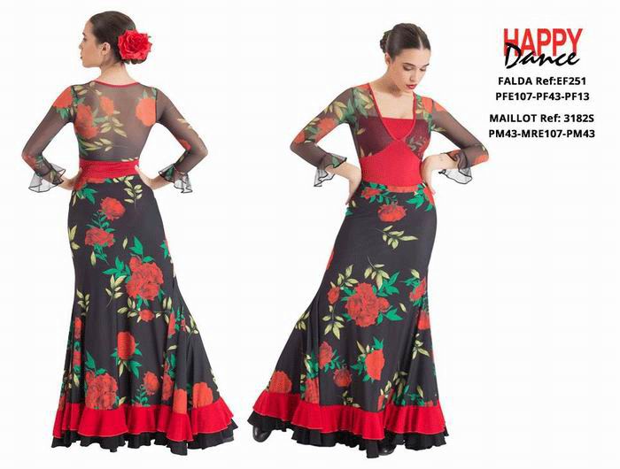 Conjuntos de flamenco para Adulto. Happy Dance. Ref. EF251PFE107PF43PF13-3182SPM43MRE107PM43